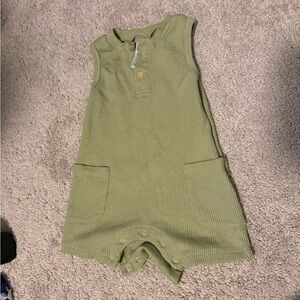 Green Sleeveless Kids Romper